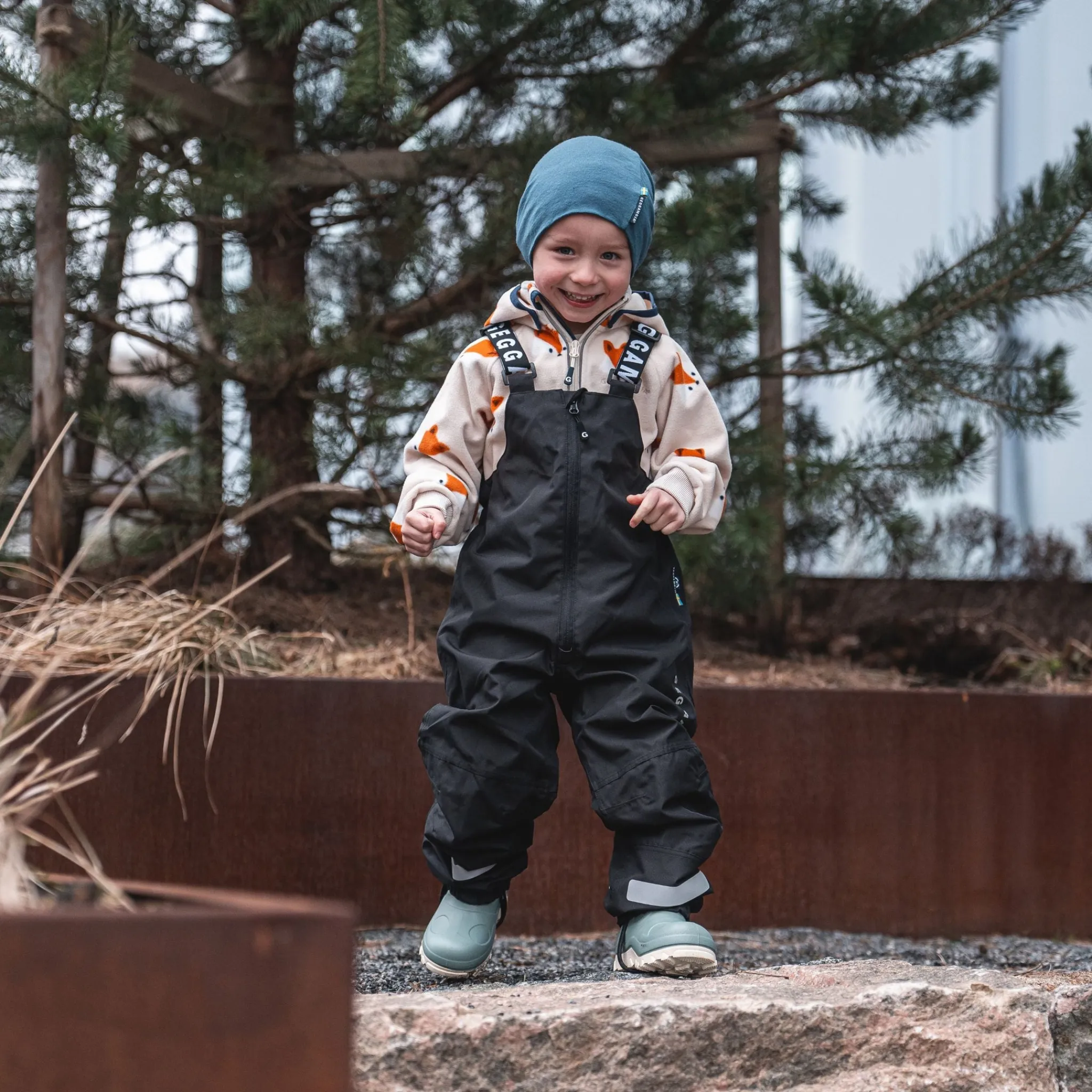 Barn Geggamoja Överdragsbyxor|Skal Och Regnkläder<Skalbyxor hög Svart