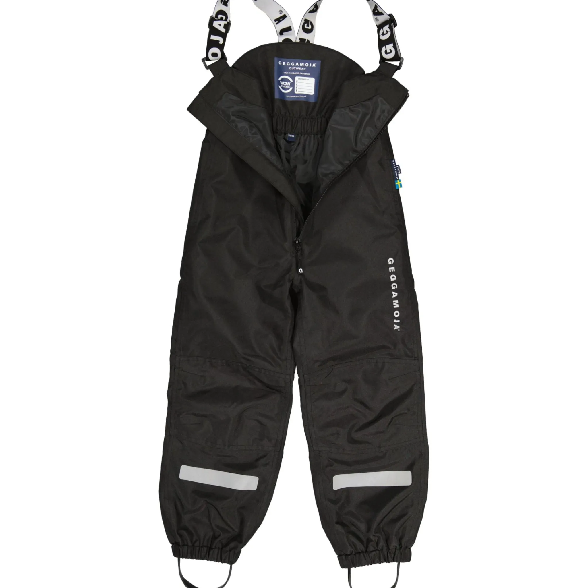 Barn Geggamoja Överdragsbyxor|Skal Och Regnkläder<Skalbyxor hög Svart
