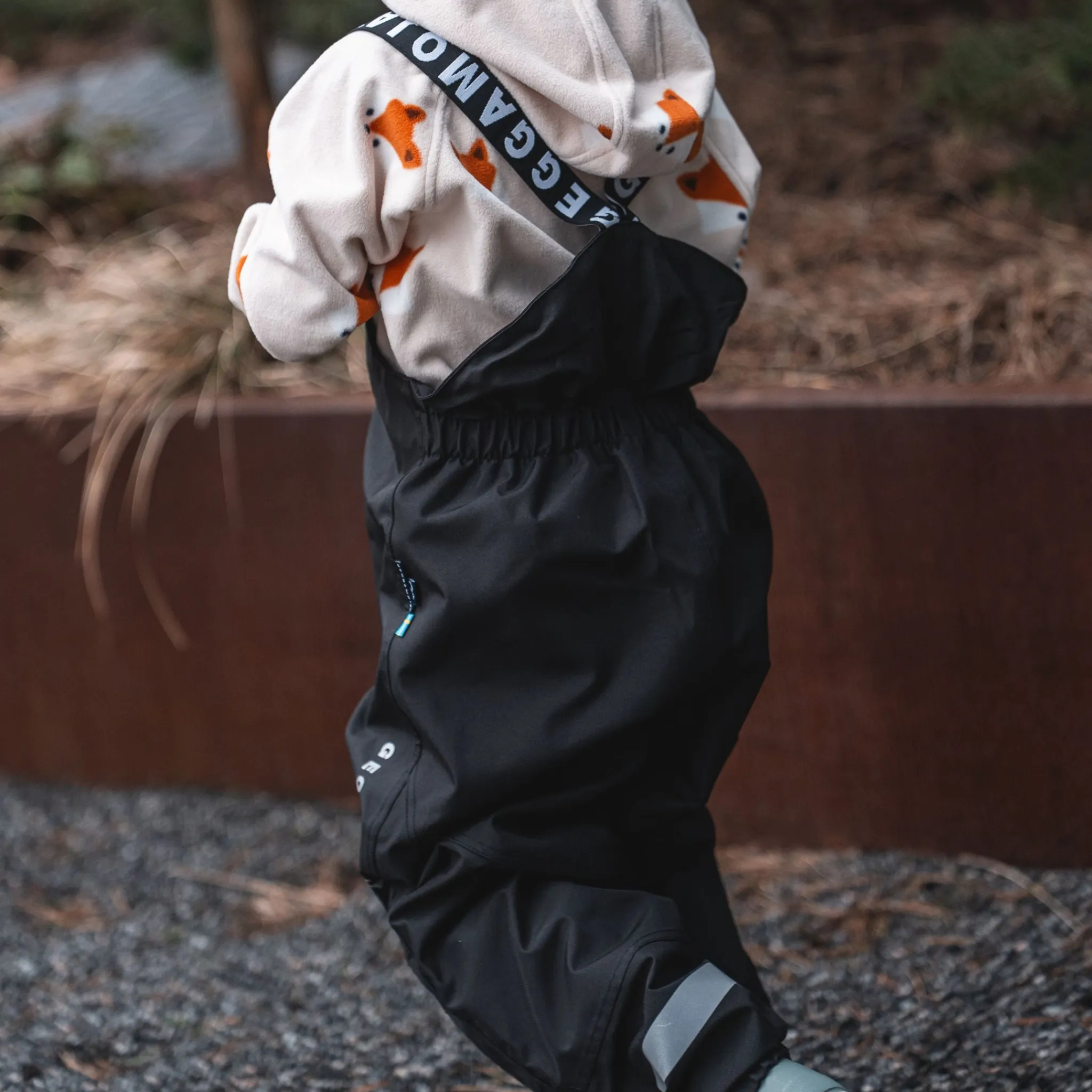 Barn Geggamoja Överdragsbyxor|Skal Och Regnkläder<Skalbyxor hög Svart