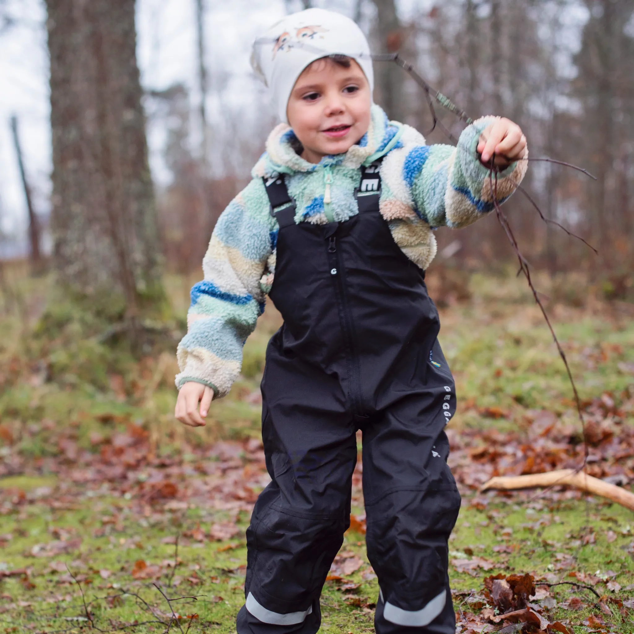 Barn Geggamoja Överdragsbyxor|Skal Och Regnkläder<Skalbyxor hög Svart