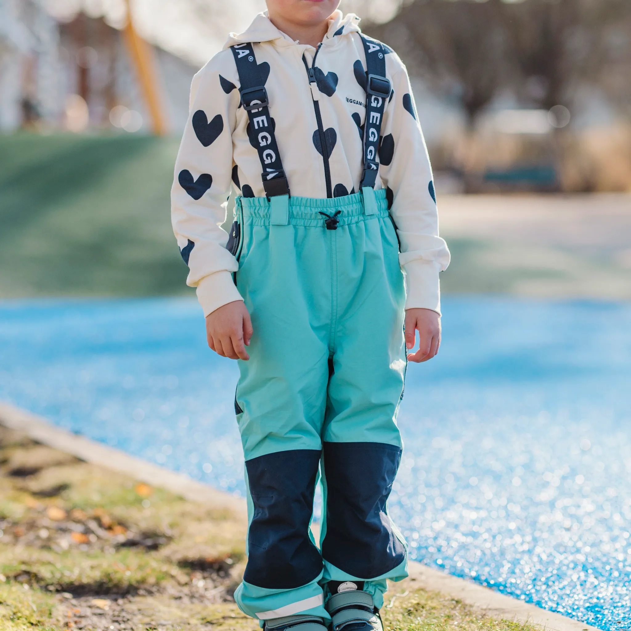 Barn Geggamoja Överdragsbyxor|Skal Och Regnkläder<Skalbyxor Mint