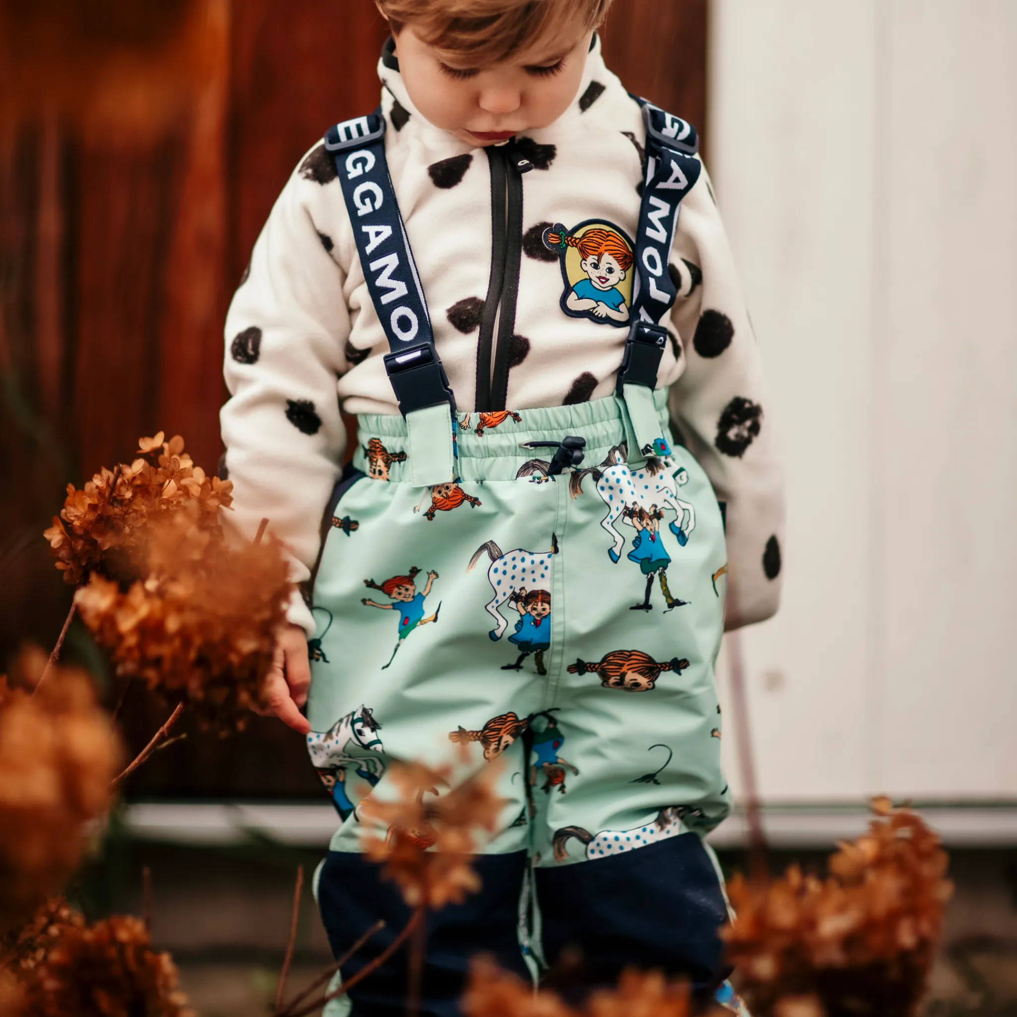 Barn Geggamoja Skal Och Regnkläder<Skalbyxor Pippi Långstrump Mint