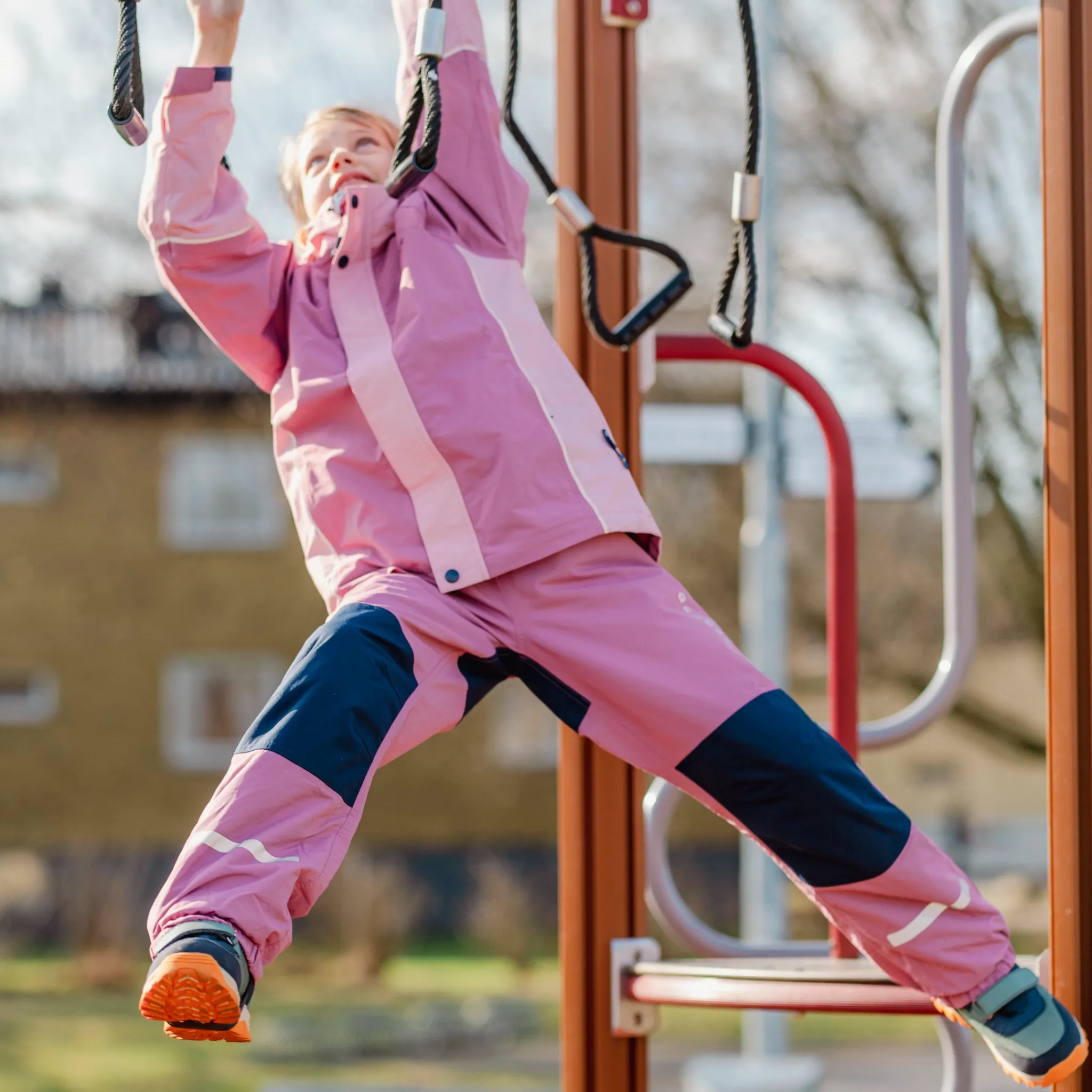 Barn Geggamoja Överdragsbyxor|Skal Och Regnkläder<Skalbyxor Rosa