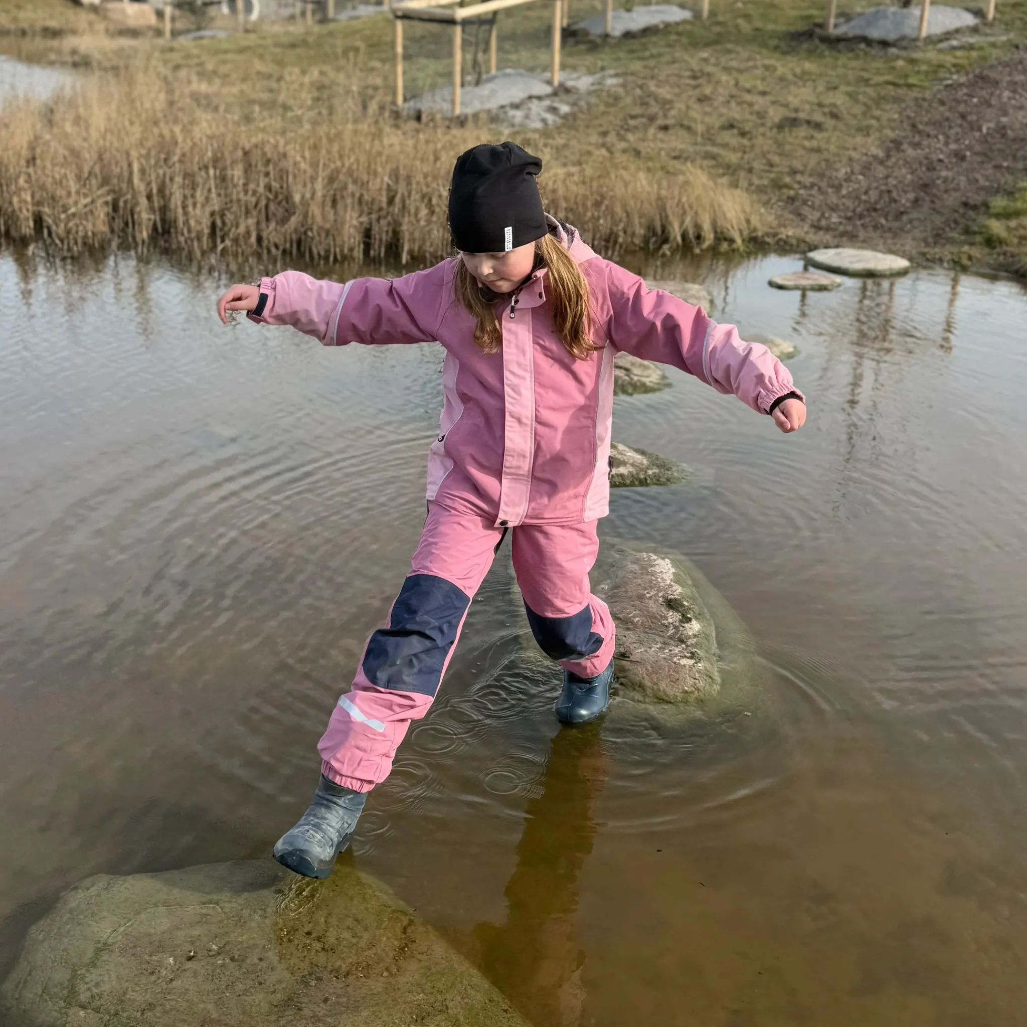Barn Geggamoja Överdragsbyxor|Skal Och Regnkläder<Skalbyxor Rosa