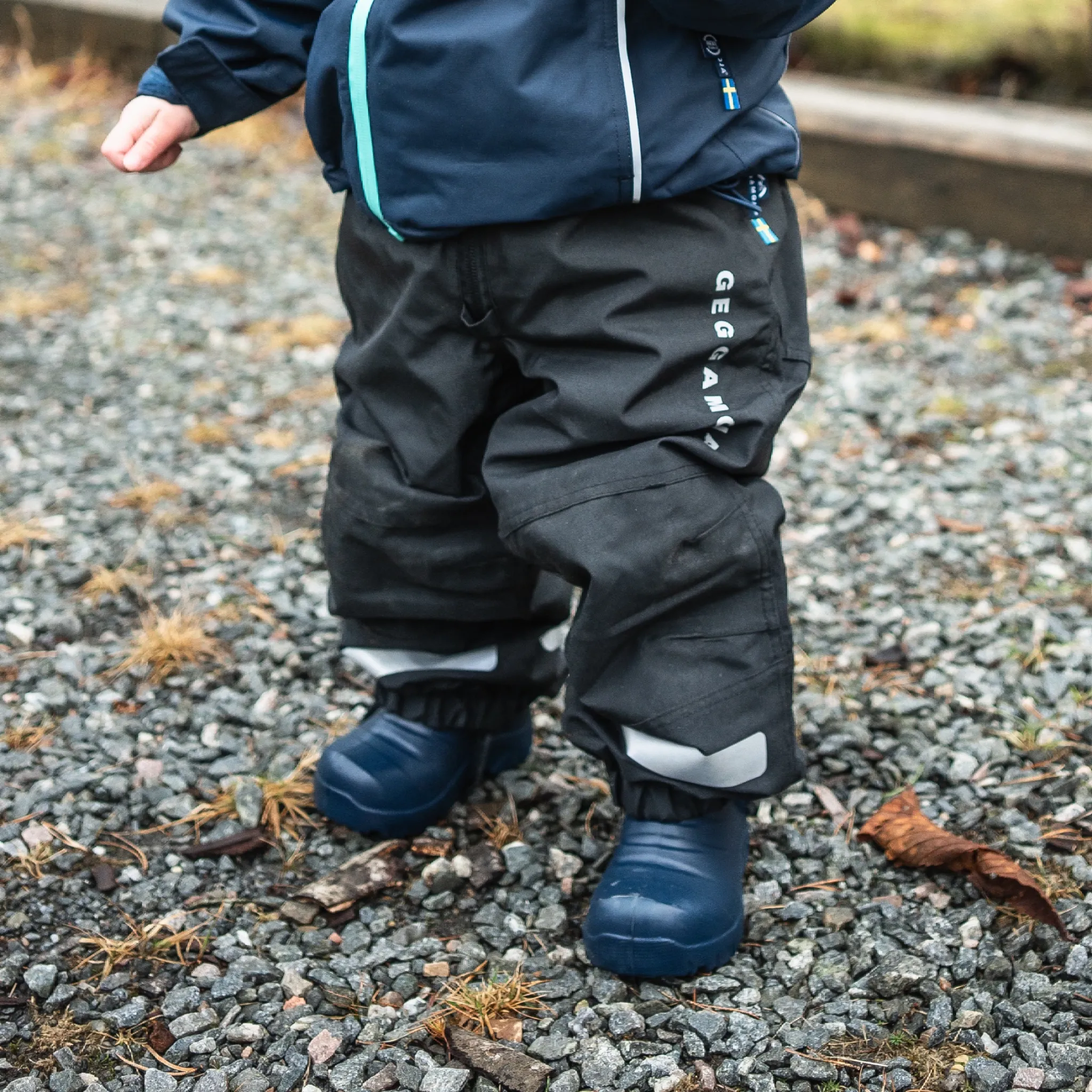 Barn Geggamoja Överdragsbyxor|Skal Och Regnkläder<Skalbyxor Svart