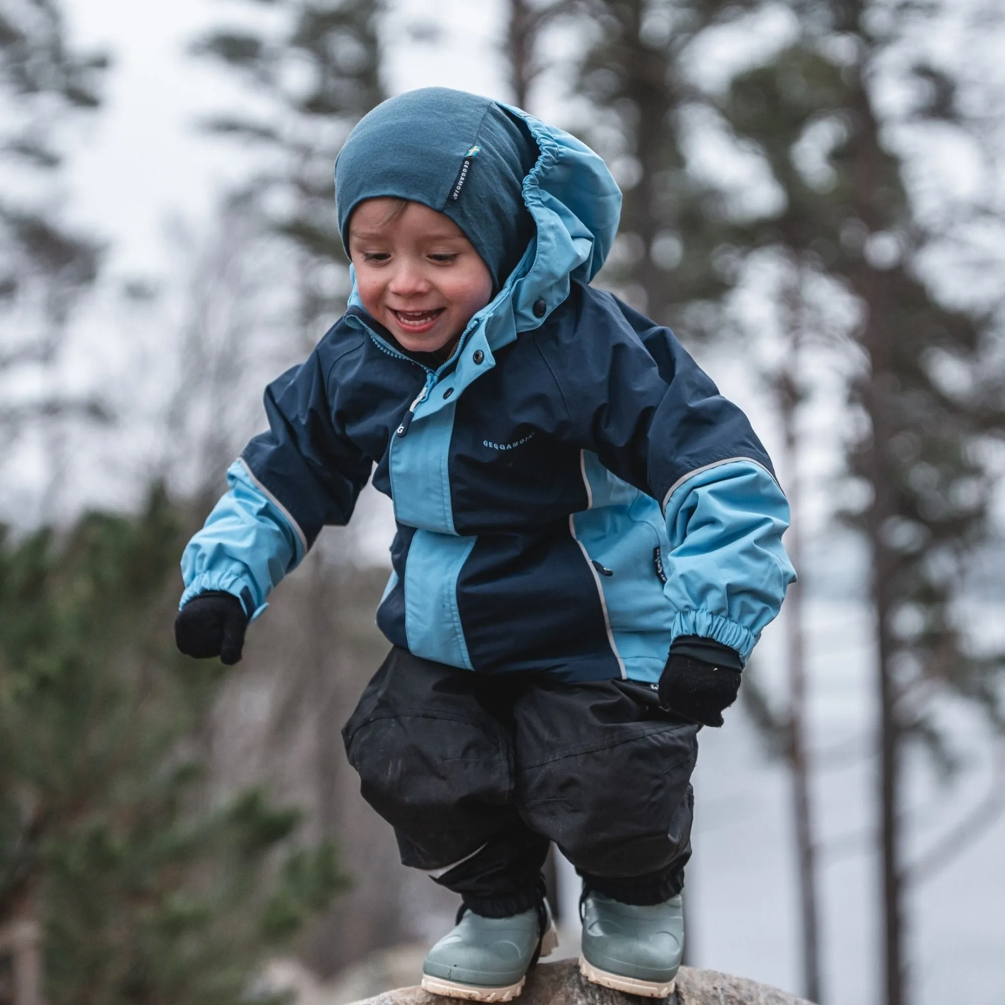 Barn Geggamoja Jackor|Skal Och Regnkläder<Skaljacka Blå
