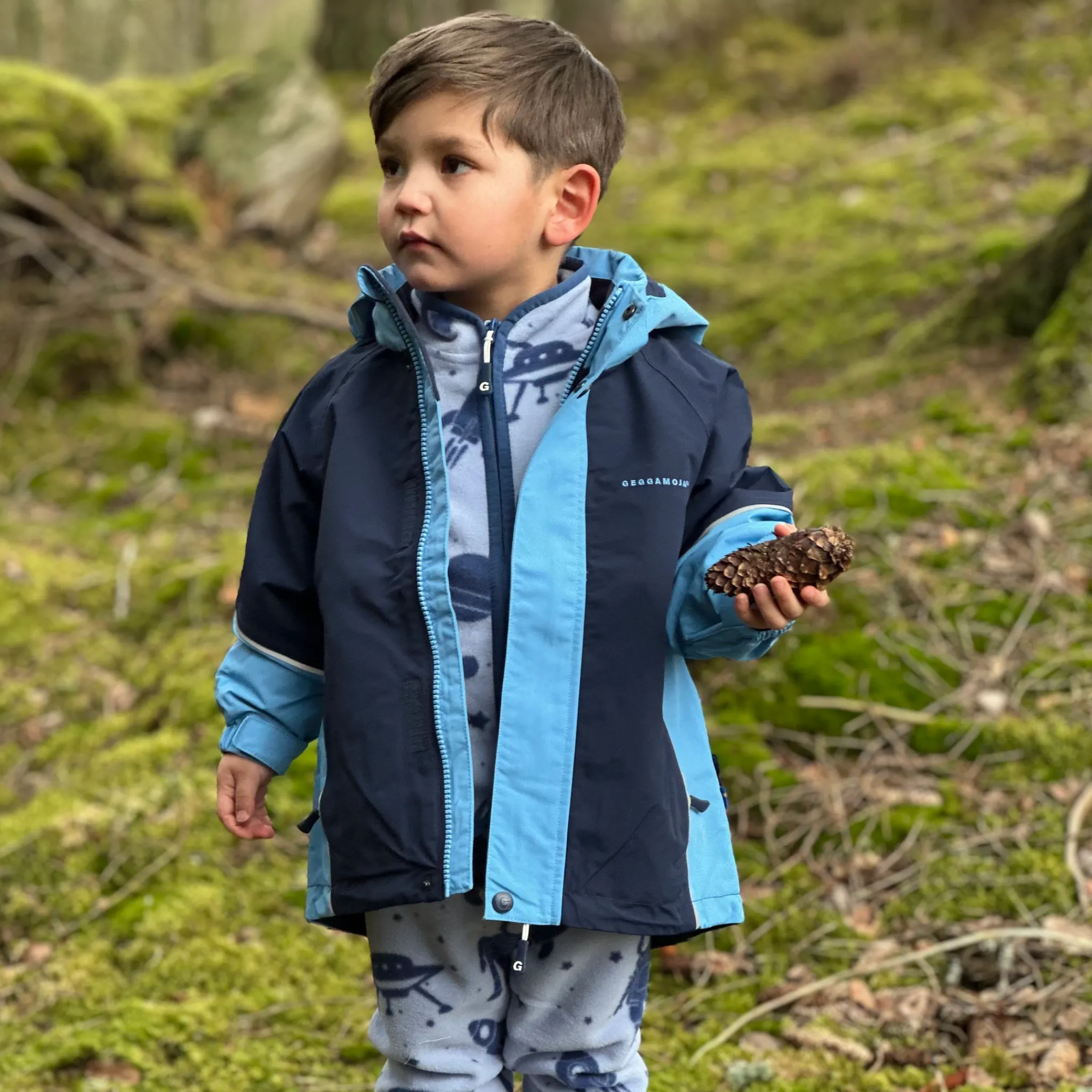 Barn Geggamoja Jackor|Skal Och Regnkläder<Skaljacka Blå