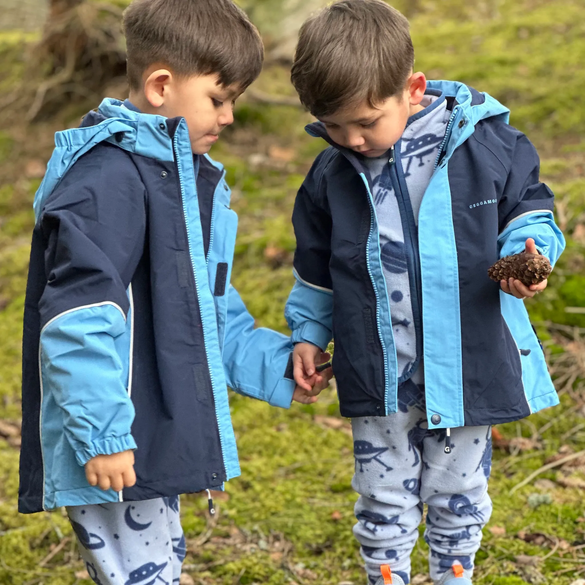 Barn Geggamoja Jackor|Skal Och Regnkläder<Skaljacka Blå