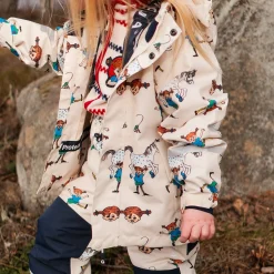 Barn Geggamoja Skal Och Regnkläder<Skaljacka Pippi Långstump Beige