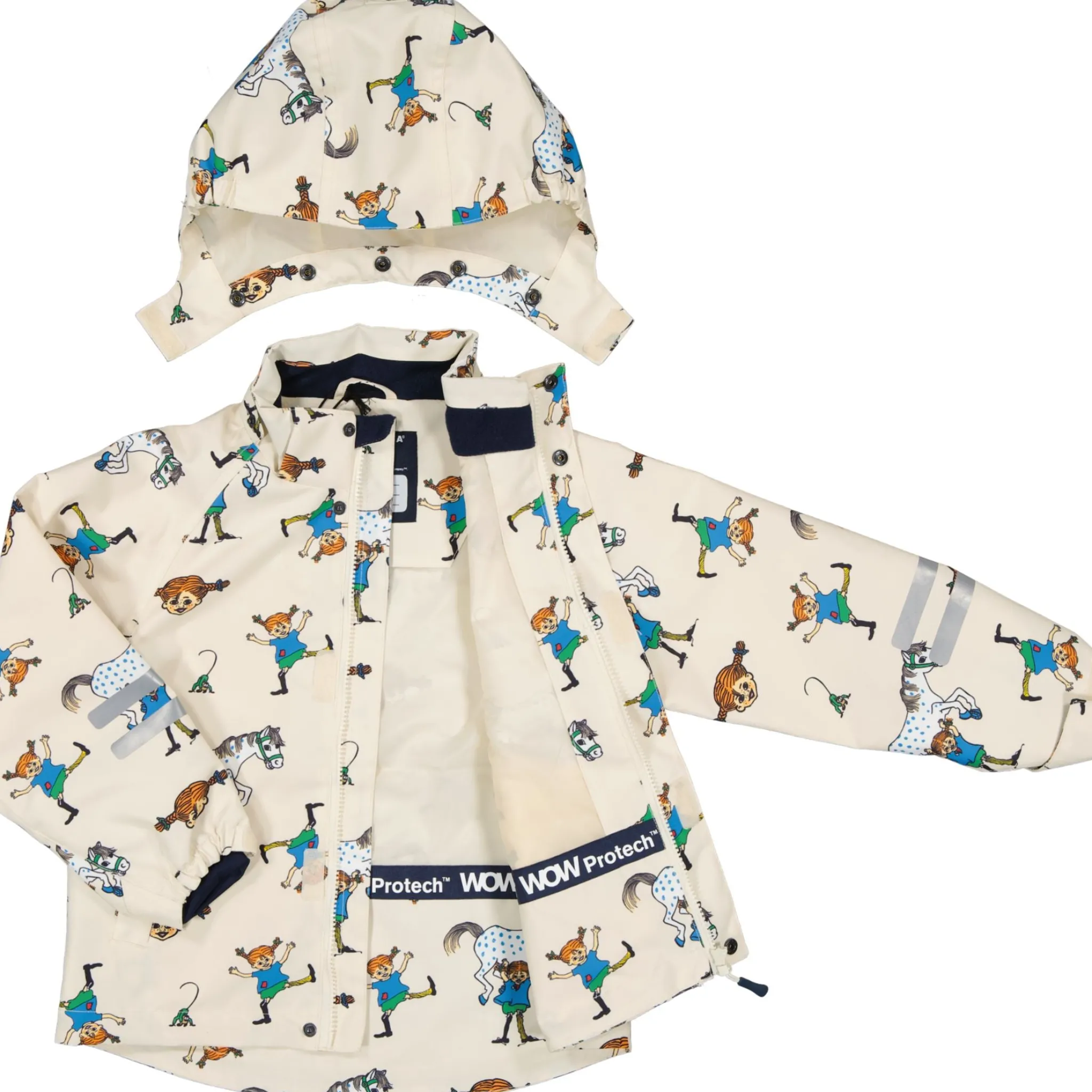 Barn Geggamoja Skal Och Regnkläder<Skaljacka Pippi Långstump Beige