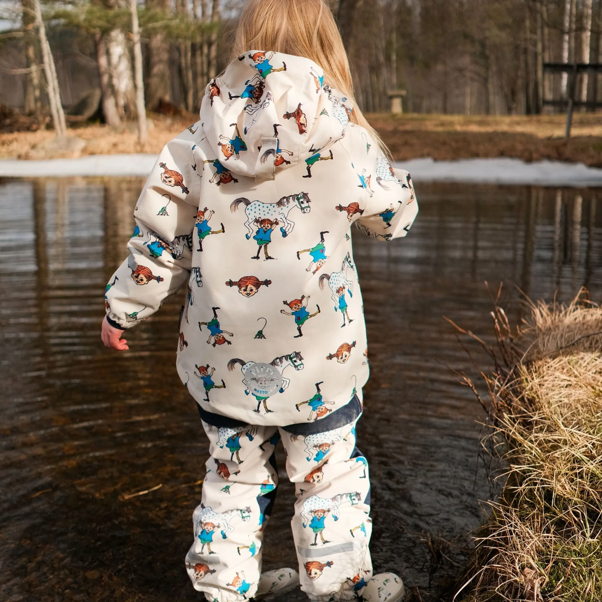 Barn Geggamoja Skal Och Regnkläder<Skaljacka Pippi Långstump Beige