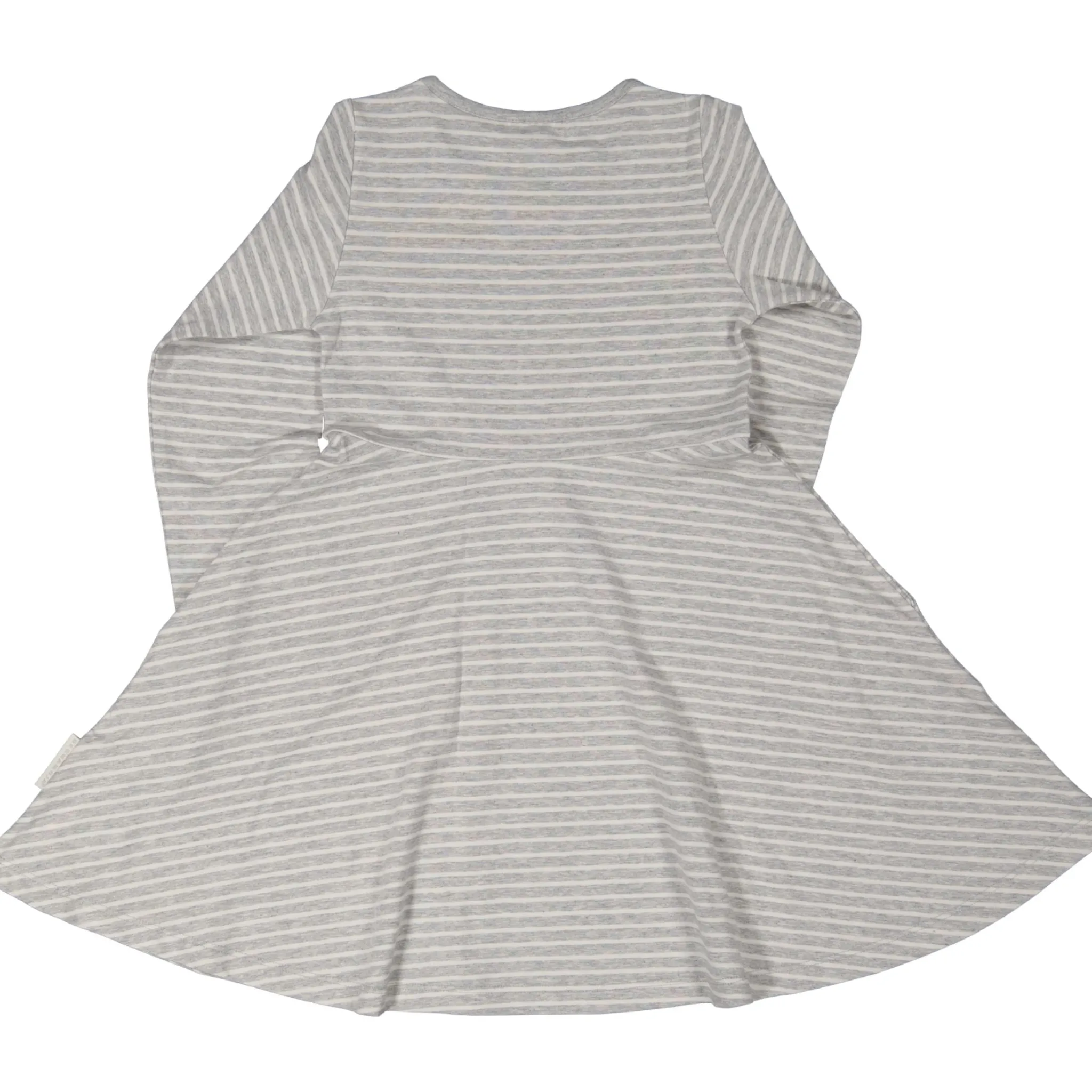 Barn Geggamoja Klänningar|Bambukläder<Snurrklänning Bambu Classic Grå/Vit