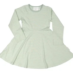 Barn Geggamoja Klänningar|Bambukläder<Snurrklänning Bambu Classic Ljusgrön/Grön
