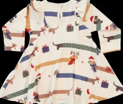 Barn Geggamoja Klänningar|Bambukläder<Snurrklänning Bambu Jultaxar
