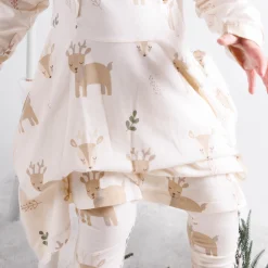 Barn Geggamoja Klänningar|Bambukläder<Snurrklänning Bambu Ren Beige