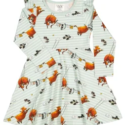 Barn Geggamoja Klänningar<Snurrklänning Mamma Mu och Kråkan Mint/Vit