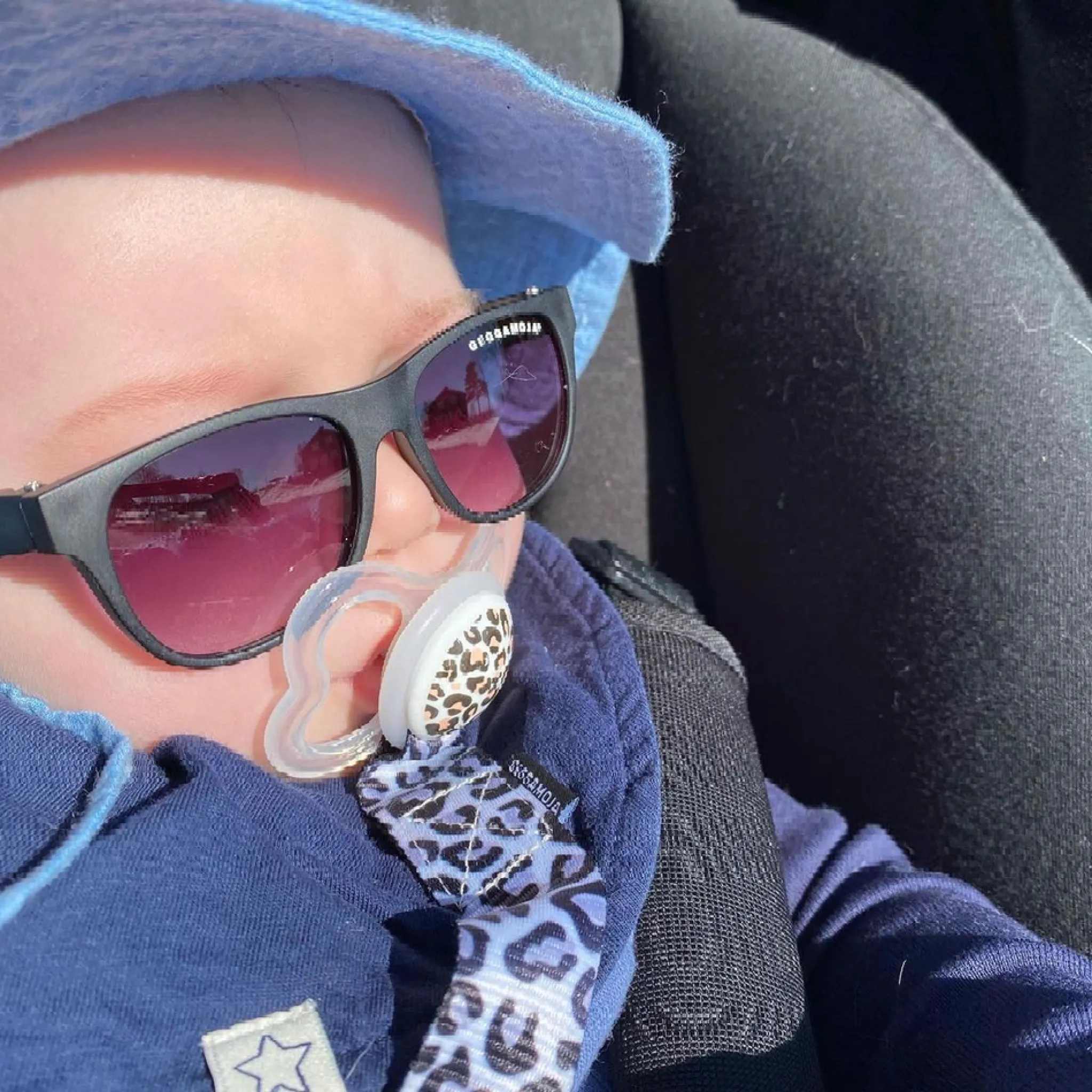 Barn Geggamoja Solglasögon|Nyfödd<Solglasögon Baby 0-10 m- Svart