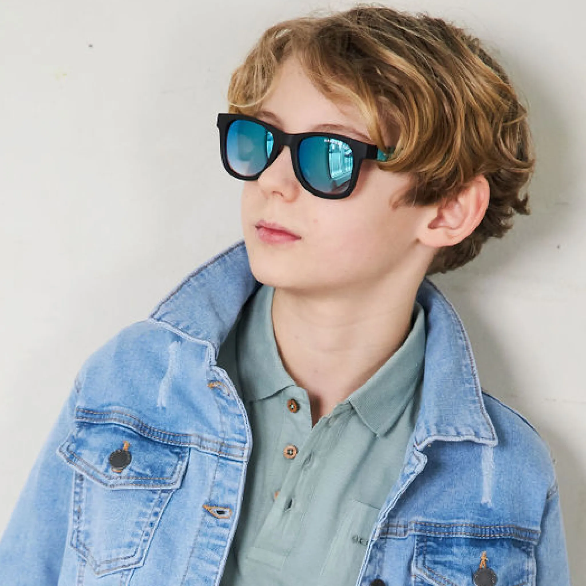 Geggamoja Solglasögon<Solglasögon Barn 6-11 År - Svart/turkos