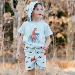 Barn Geggamoja Solhattar Och Kepsar<Solhatt Mamma mu och Kråkan Mint/Vit