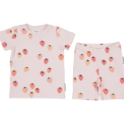 Barn Geggamoja Shorts|Bambukläder<Sommarset Bambu Strawberry
