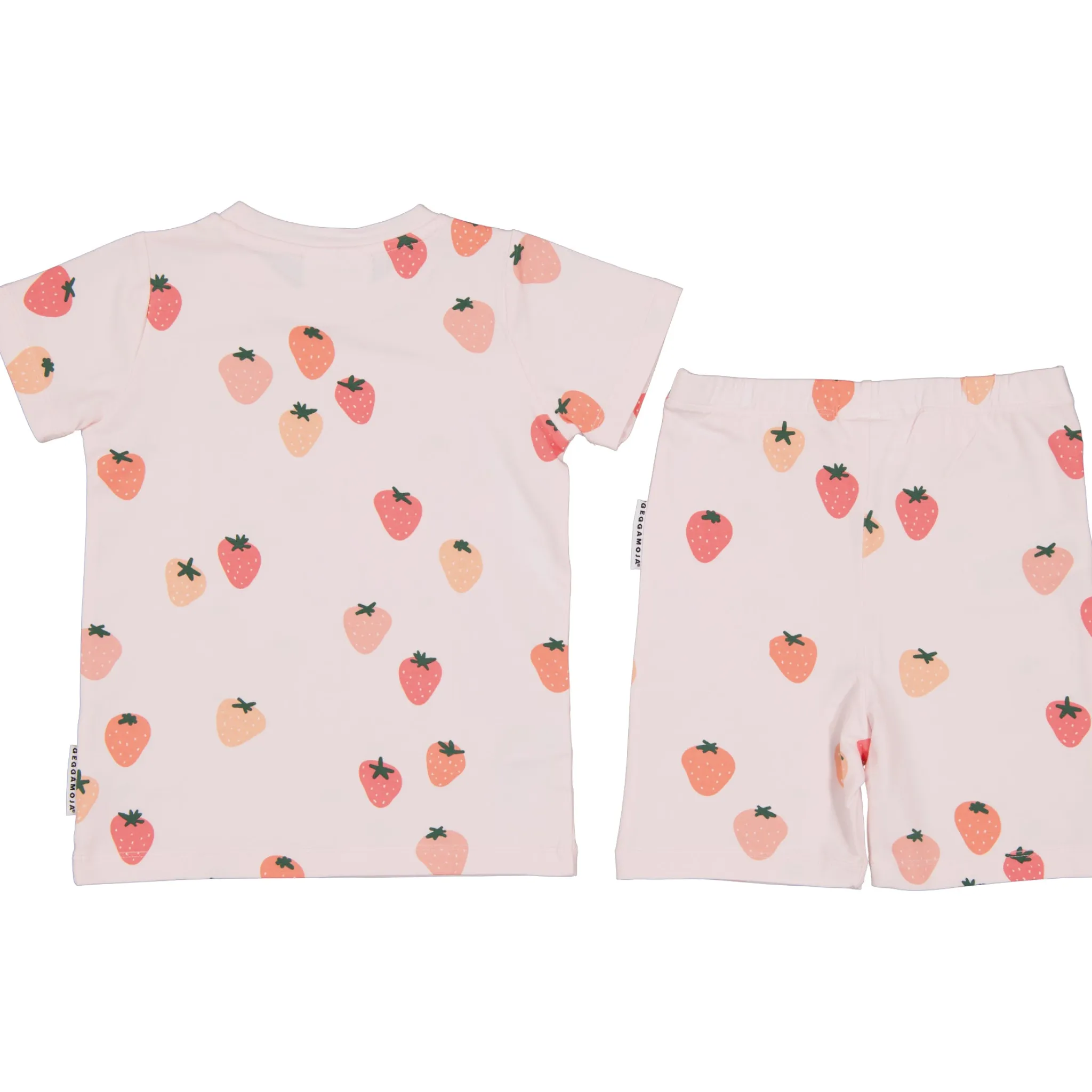 Barn Geggamoja Shorts|Bambukläder<Sommarset Bambu Strawberry