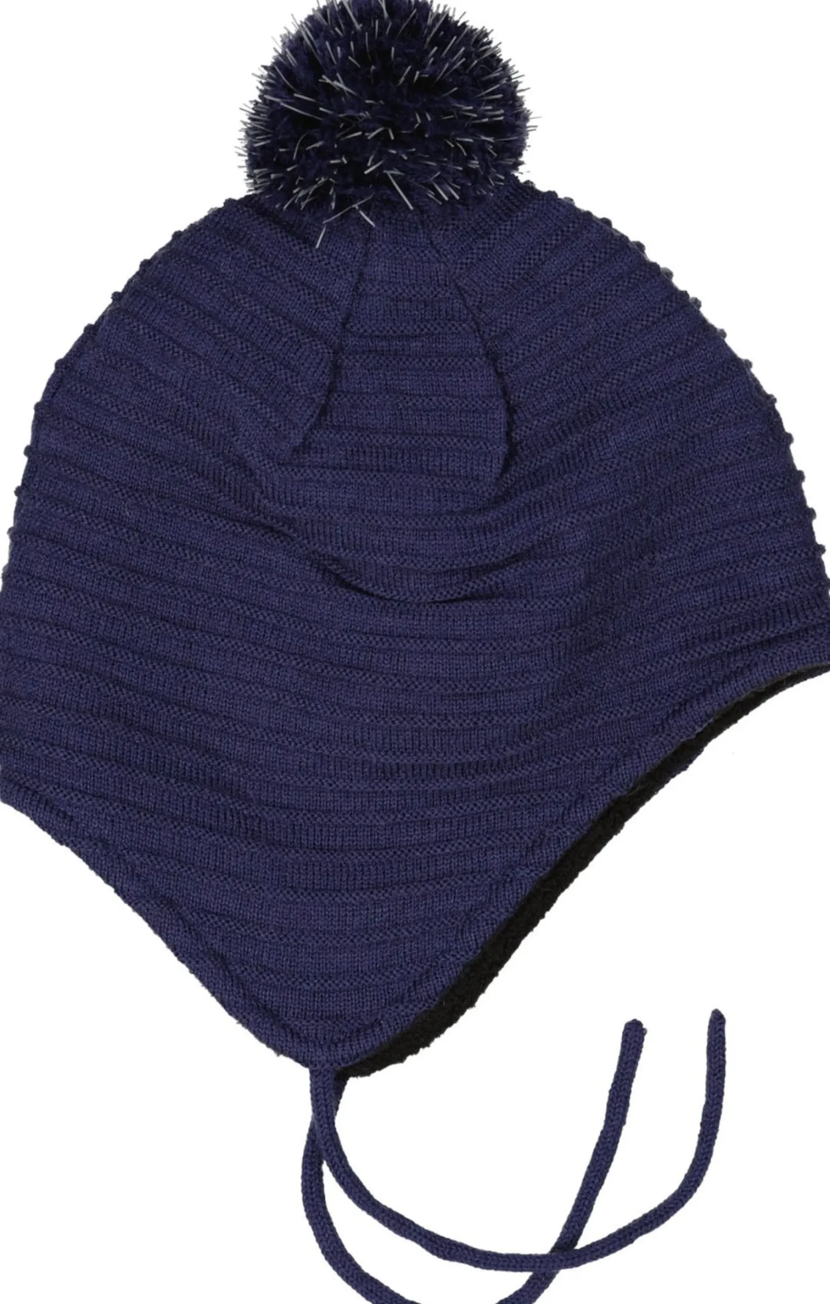 Barn Geggamoja Vintermössor|Hjälmössor<Stickad hjälmmössa Navy