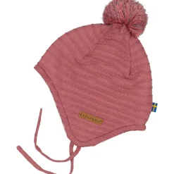Barn Geggamoja Vintermössor|Hjälmössor<Stickad Hjälmmössa Rosa