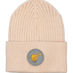 Barn Geggamoja Vintermössor<Stickad mössa Mamma Mu och Kråkan Beige