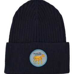 Barn Geggamoja Vintermössor<Stickad mössa Mamma Mu och Kråkan Blå