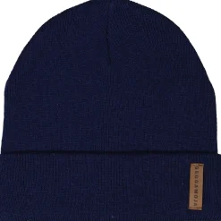 Barn Geggamoja Vintermössor<Stickad mössa Mörkblå