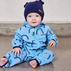 Barn Geggamoja Vintermössor<Stickad mössa Öron Navy