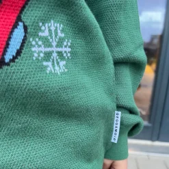 Barn Geggamoja Tröjor<Stickad tröja med Doddi Grön