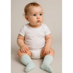 Barn Geggamoja Underkläder Och Strumpor<Strumpor två-pack Grå/Grön