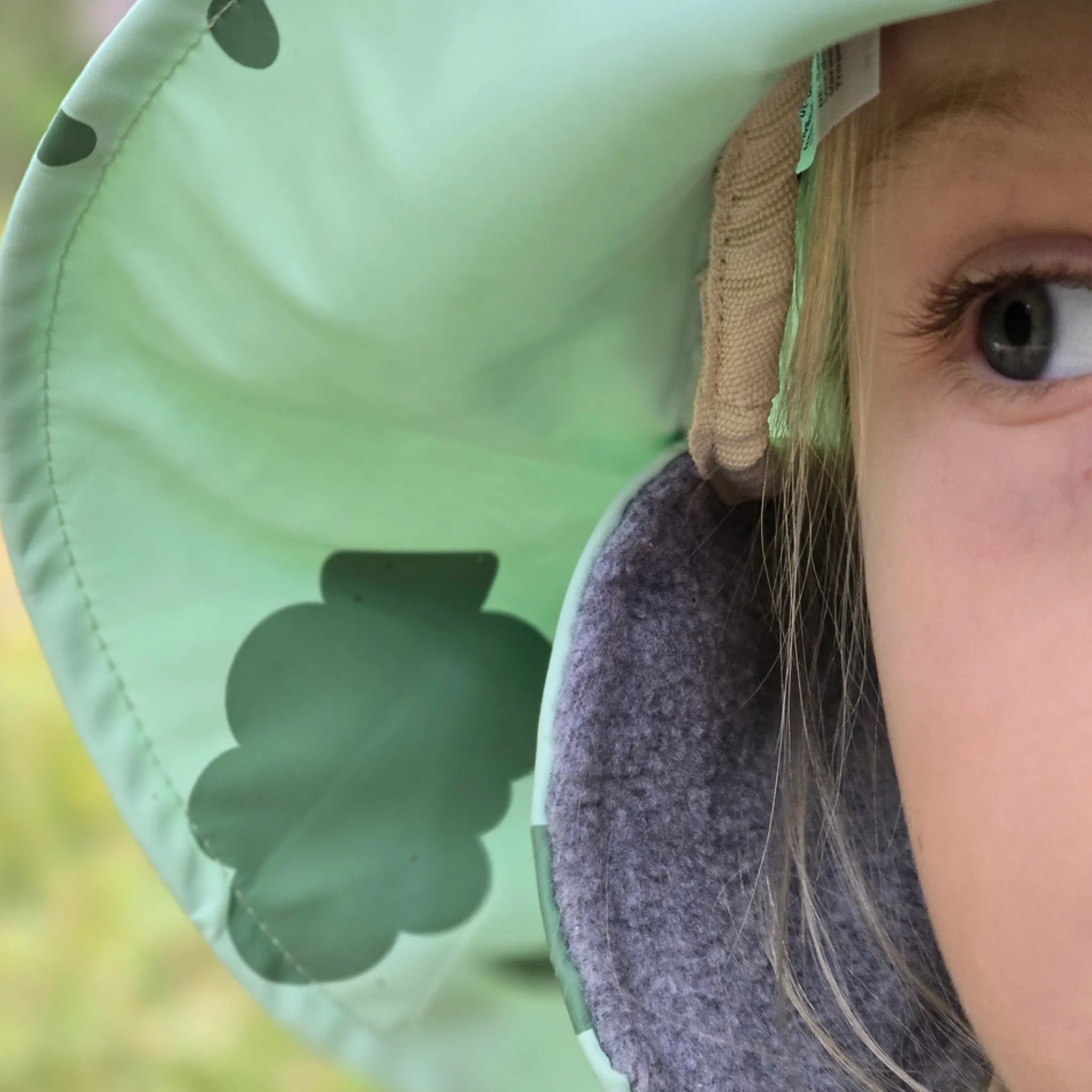 Barn Geggamoja Vintermössor|Solhattar Och Kepsar<Sydväst /Regnhatt fodrad Moln Mint