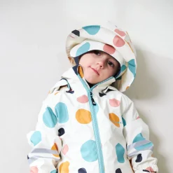 Barn Geggamoja Solhattar Och Kepsar<Sydväst /Regnhatt fodrad Prickig Beige