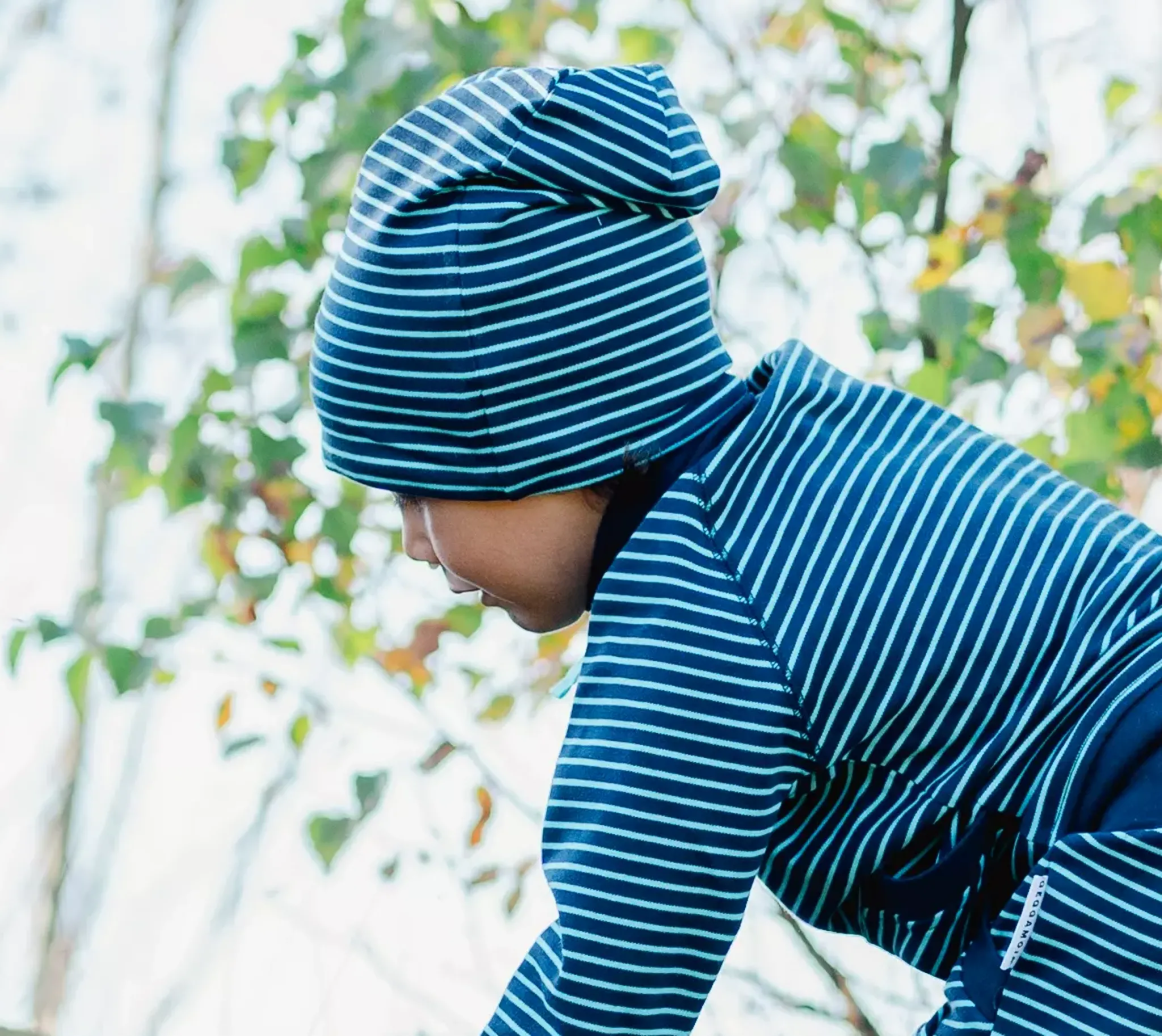 Barn Geggamoja Vintermössor<Topline Mössa fleecefodrad Navy/Turkos