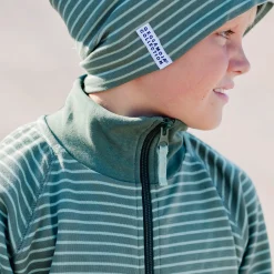 Barn Geggamoja Vintermössor<Topline Mössa fleecefodrad Mossgrön/Grön