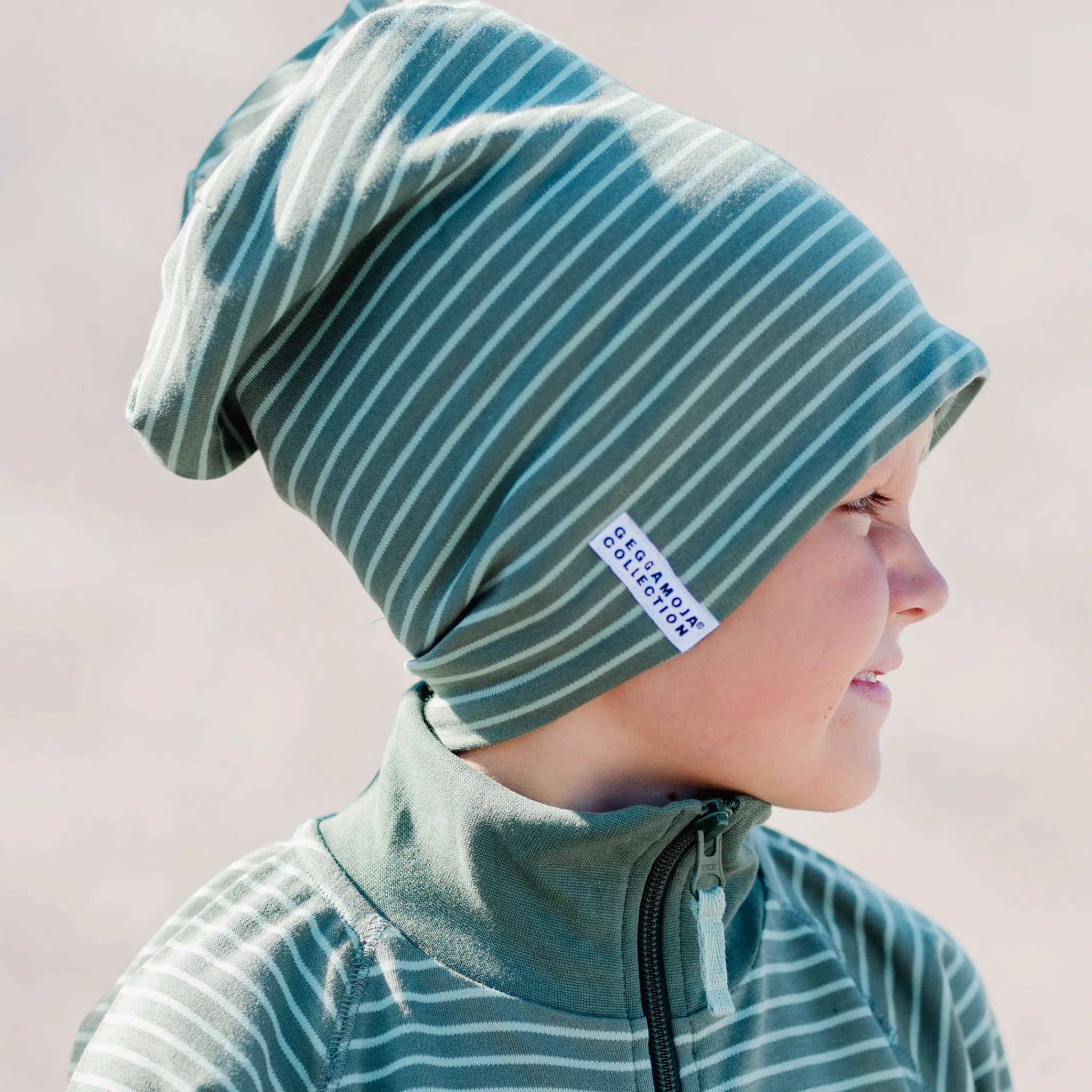 Barn Geggamoja Tunna Mössor<Topline Mössa Mossgrön/Grön