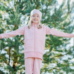 Barn Geggamoja Tunna Mössor<Topline Mössa Rosa/Offwhite