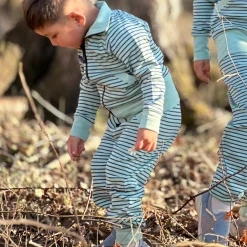Barn Geggamoja Byxor<Trikåbyxor Grön/Navy