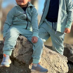 Barn Geggamoja Byxor<Trikåbyxor Grön/Navy