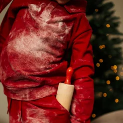 Barn Geggamoja Tröjor<Tröja med krage Mörkröd