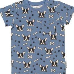 Barn Geggamoja T-Shirts|Bambukläder<T-shirt Bambu Bulldog Blå