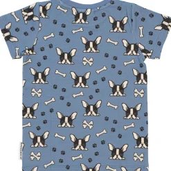 Barn Geggamoja T-Shirts|Bambukläder<T-shirt Bambu Bulldog Blå