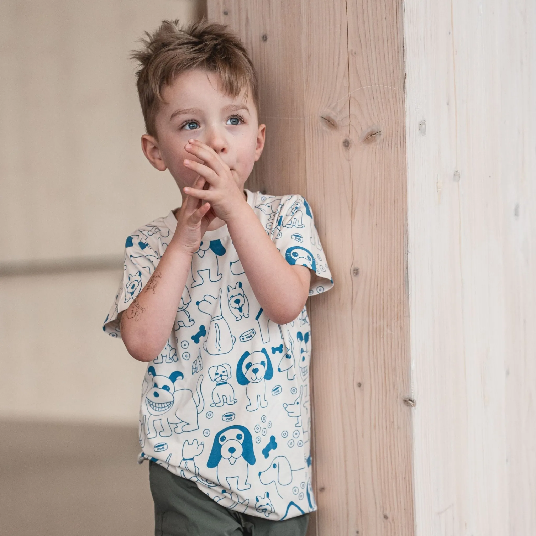 Barn Geggamoja T-Shirts|Bambukläder<T-Shirt Bambu Dogs