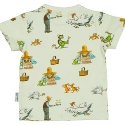 Barn Geggamoja T-Shirts<T-shirt Pettson och Findus Grön