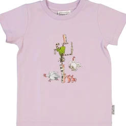 Barn Geggamoja T-Shirts<T-shirt Pettson och Findus Lila