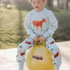 Barn Geggamoja Pyjamas Tvådelad<Tvådelad Pyjamas Mamma Mu och Kråkan Mint/Vit