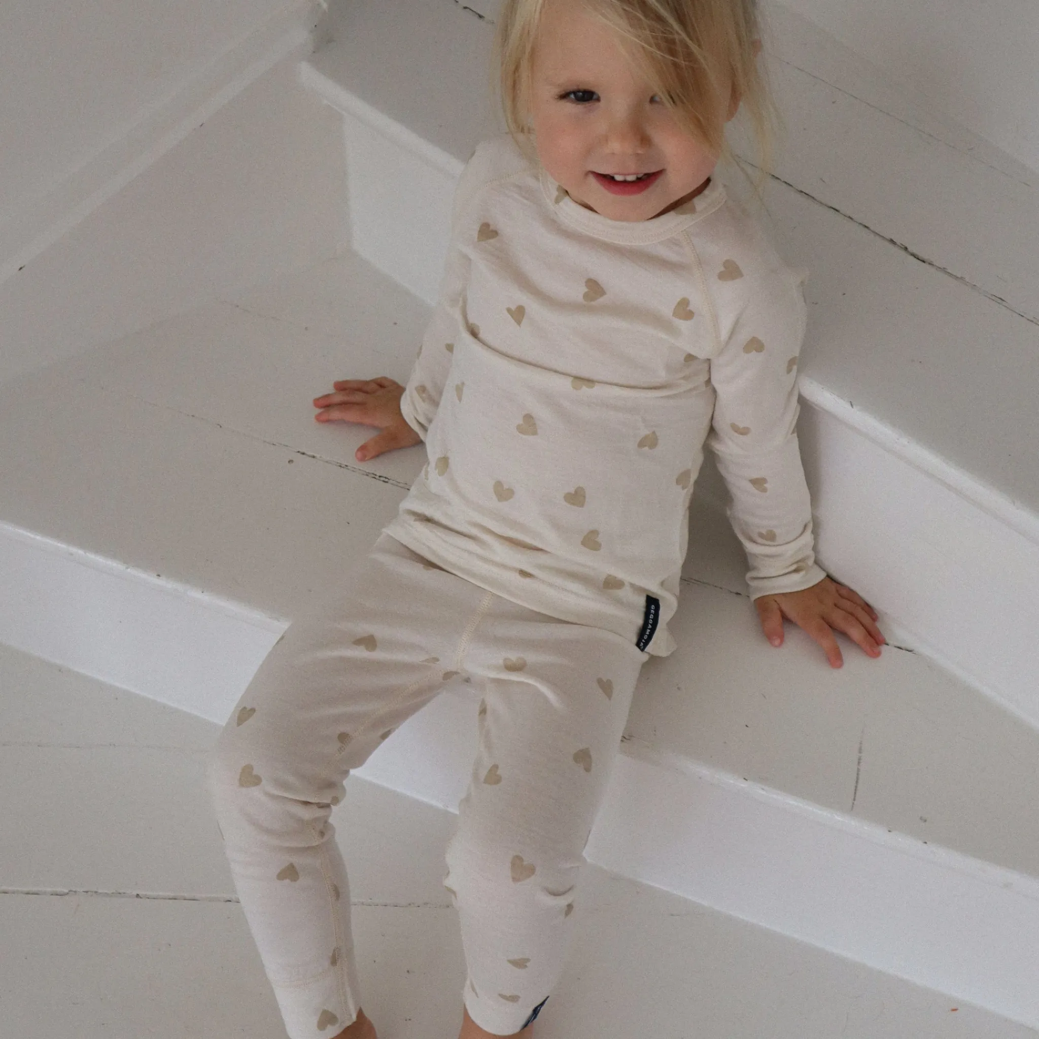 Barn Geggamoja Ull Och Underställ<Underställsbyxor Merinoull Hjärtan