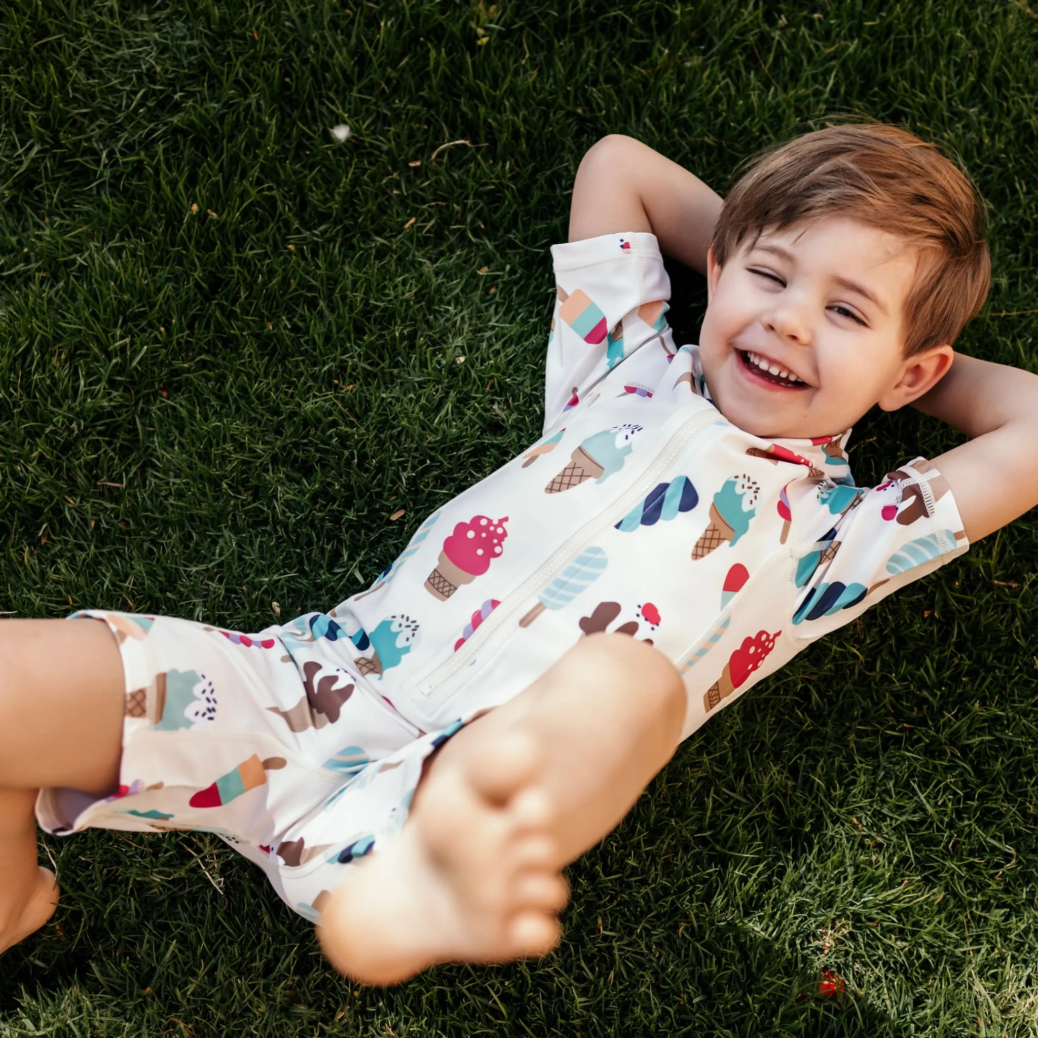 Barn Geggamoja Uv-Badkläder<UV-Dräkt Ice cream